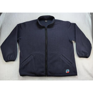 Vintage Nike Full Zip Fleece Jacket Navy Blue Men’s Size Large (measures 27x30)